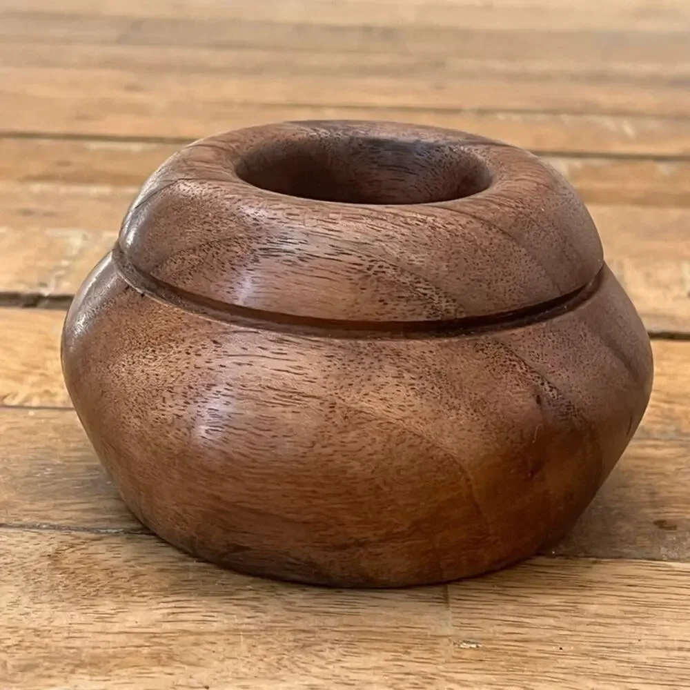 Handcrafted Wooden Candlestick or Tealight Holder 3.5